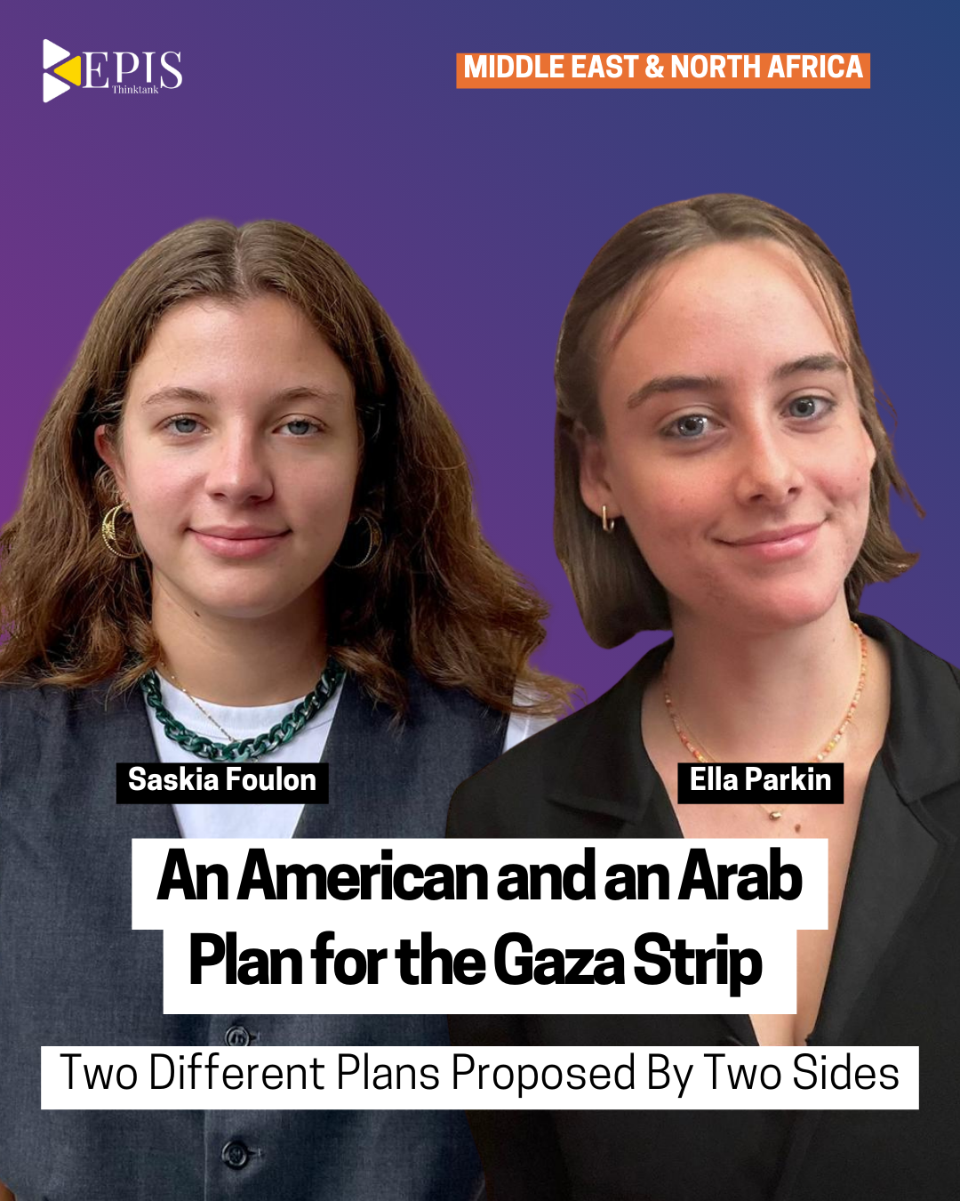An American and an Arab Plan for the Gaza Strip